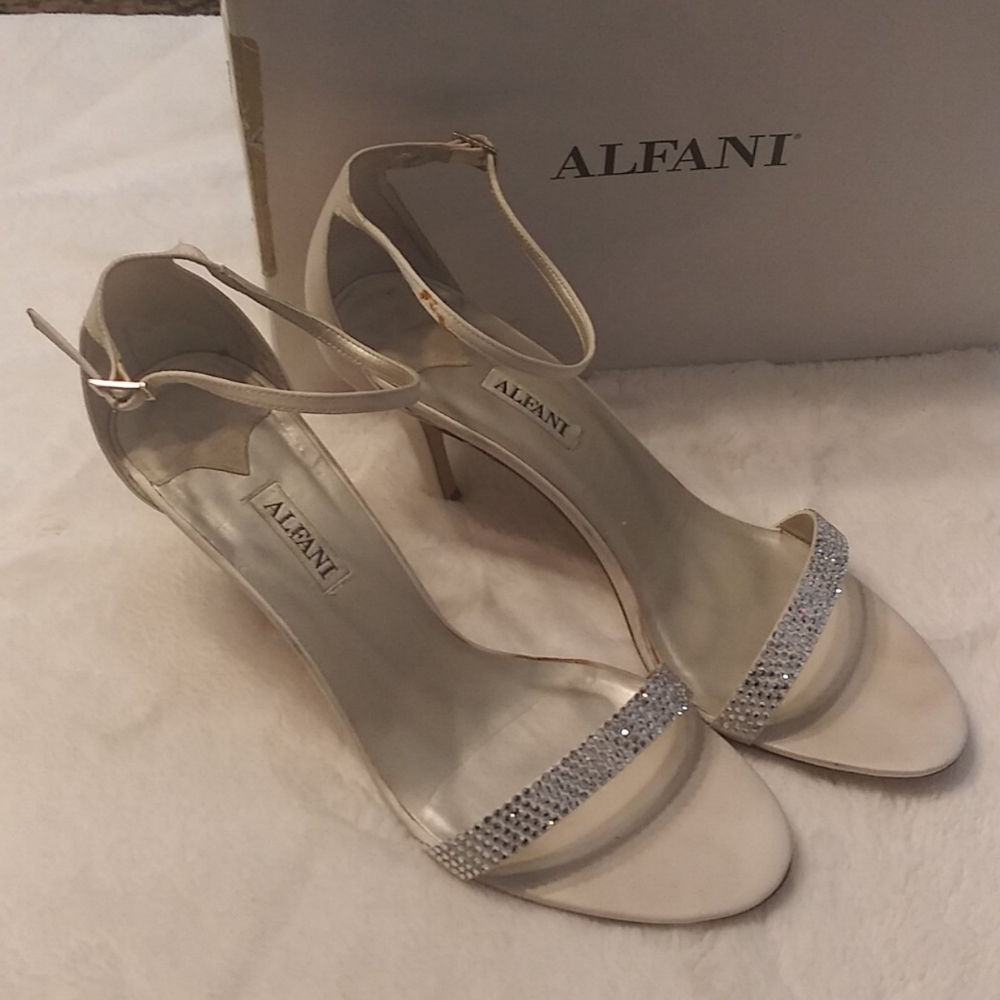 Ivory diamonte heels